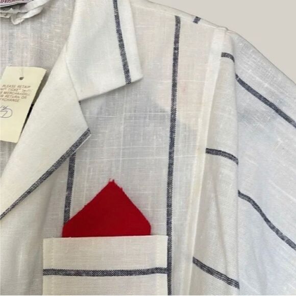 Vintage Lisa petites pin stripe dress with tag size 12 - Picture 6 of 11